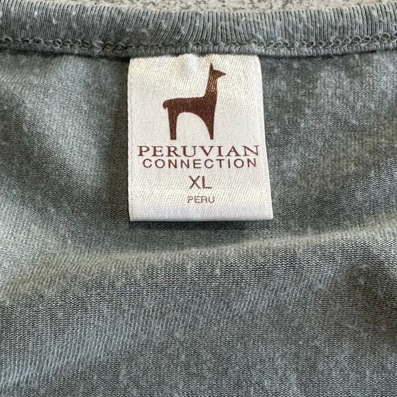 Peruvian Connection Sz XL Modal Scoop Neck Tunic Top High Low Hem Stretchy Flowy - Picture 3 of 9